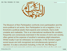 Tablet Screenshot of museumofnonparticipation.org